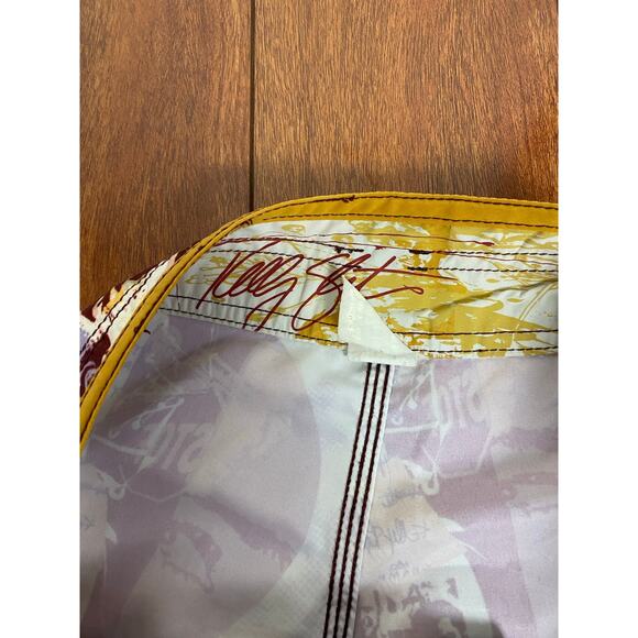 VTG Y2K Men Quiksilver Kelly Slate all-over graphic drawstring board swim shorts - Picture 4 of 4